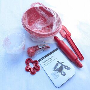 Brand New! TUPPERWARE - Kids baking set in red, Mini Version of Classic Favorite